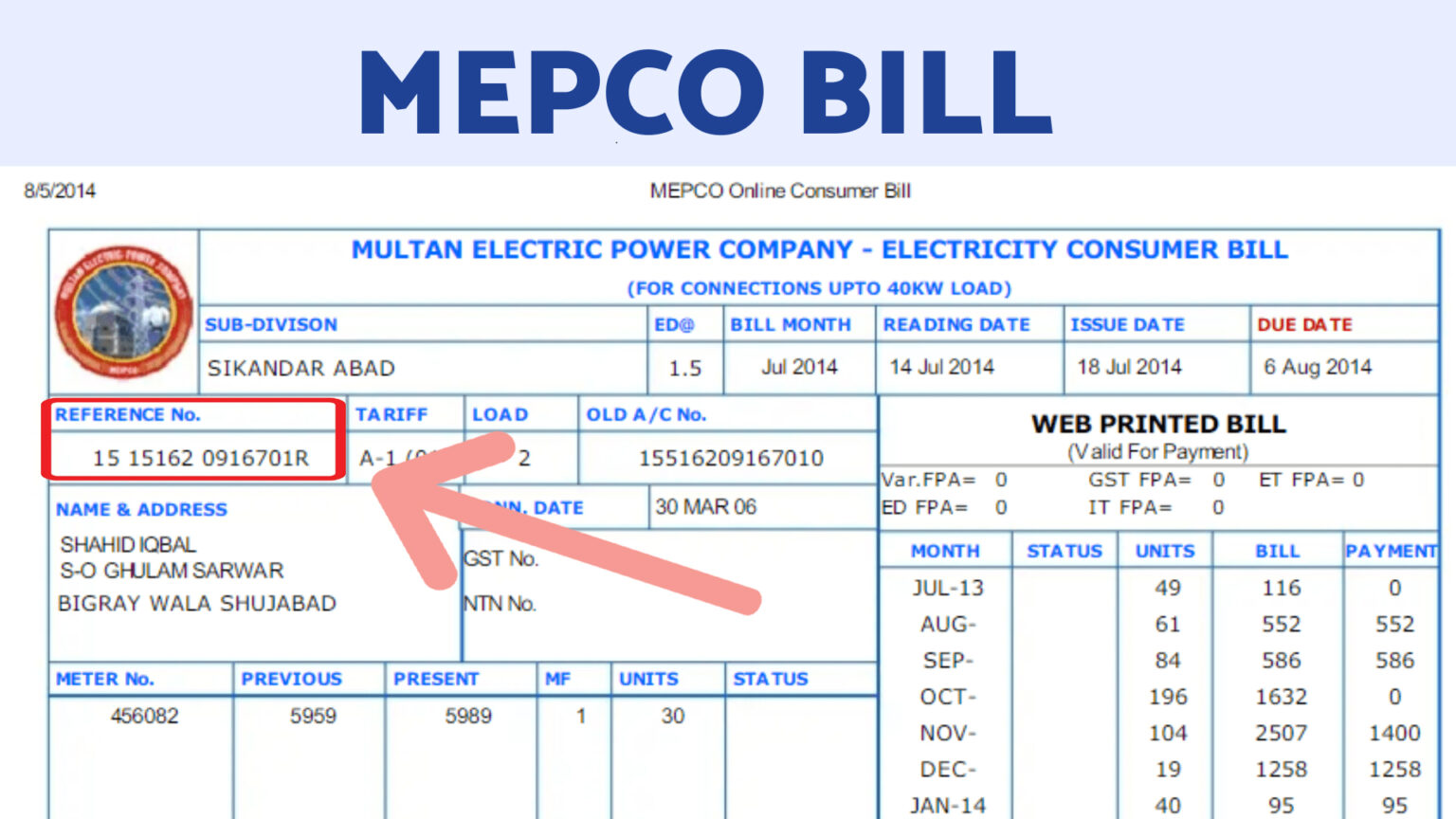 mepco bill